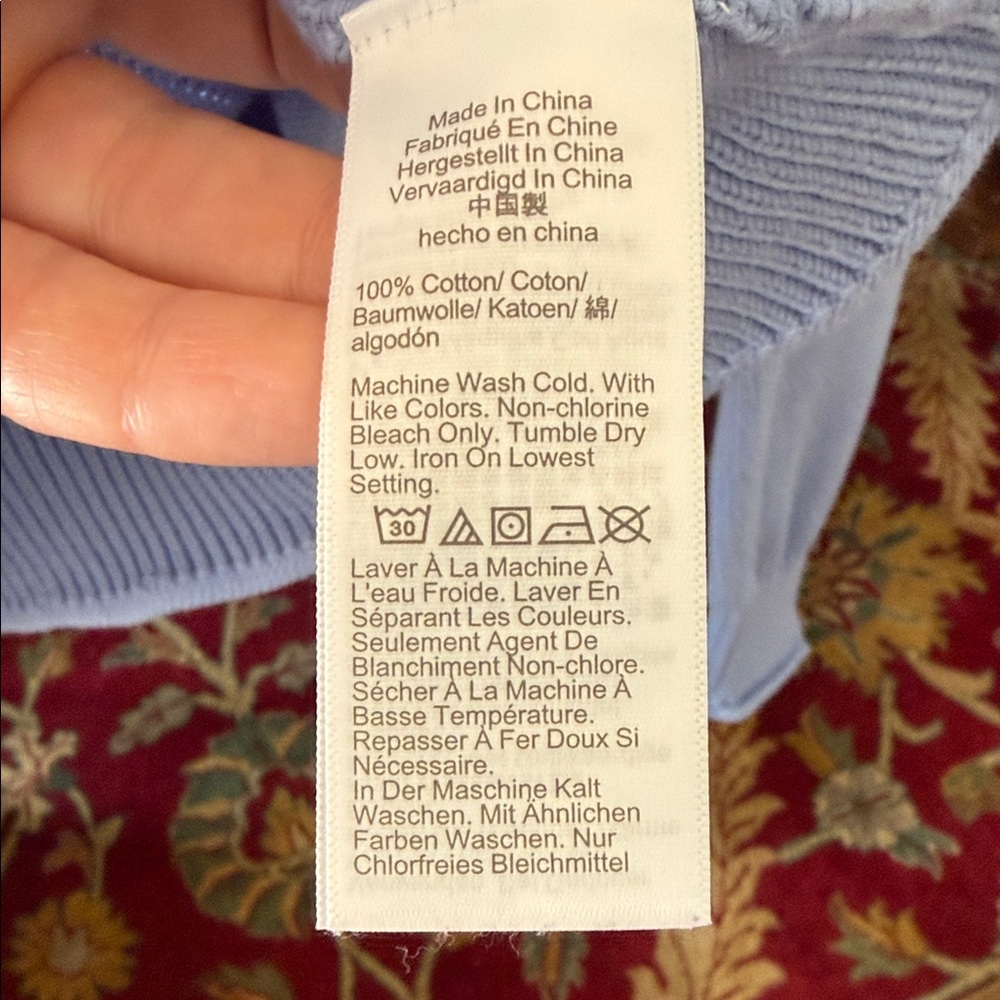 J. Crew Pale Blue Mock Neck Sweater - Picture 3 of 6